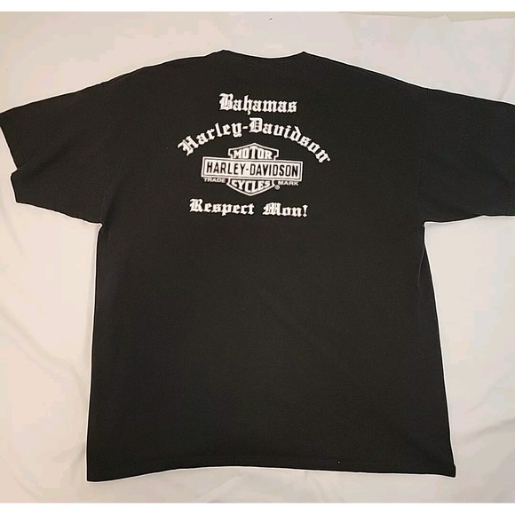 Harley Davidson T Shirt Mens 2XL Black Bahamas 2009 Skull Cotton - Picture 6 of 7